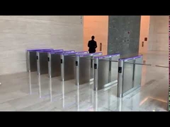 ไม้กั้นทางหมุนแบบมีแขนตกลงได้ สำหรับภายนอก/ภายในอาคาร มอเตอร์ BLDC พร้อมเครื่องอ่านบัตรและระบบจดจำลายนิ้วมือ