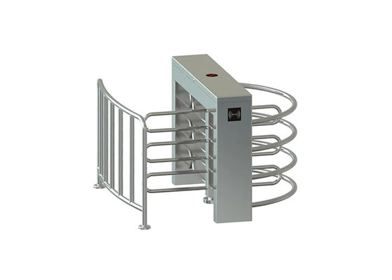 ความปลอดภัย 304 ประตูหมุนสแตนเลส 90 องศาโรเตอร์ครึ่งความสูง Turnstile
