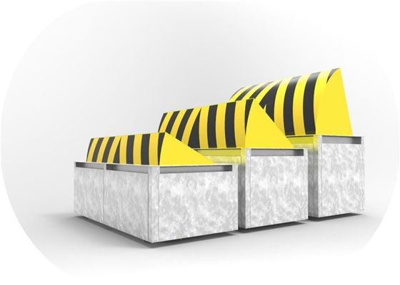 บล็อกเกอร์ถนนไฮดรอลิกเหล็ก A3 แบบอัตโนมัติเต็มรูปแบบ 80T พร้อมไฟ LED เพื่อความปลอดภัยต่อต้านการก่อการร้าย