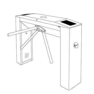 Smart Lock Dual Level คนเดินเท้าสามแขน Turnstile IP 54 Access Control