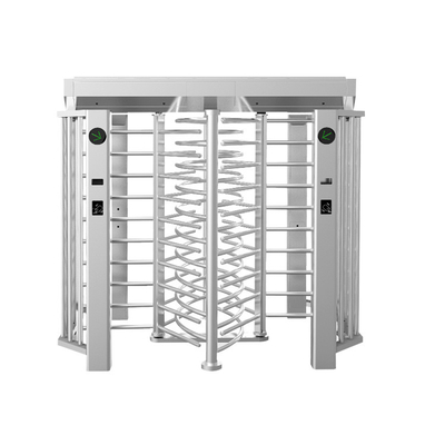 สแตนเลสแบบ Dual Lane Full High Turnstile Semi Auto Security Access Control