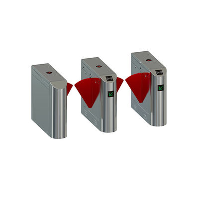 ทางเข้าออกคนเดินเท้าประตูกั้นพนัง RFID ลายนิ้วมือควบคุมการเข้าถึงไบโอเมตริกซ์