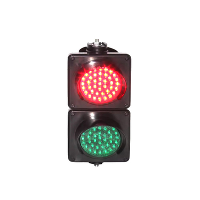ความสว่างสูง ขนาดเล็ก AC85V-265V DC12V 24V LED วัสดุ PC สีแดงและสีเขียว ไฟจราจร 100 มม