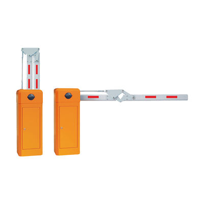 การควบคุมทางไกลความเร็วสูง ประตูกั้นอัตโนมัติที่มีแขนพับสําหรับการจัดการที่จอดรถ