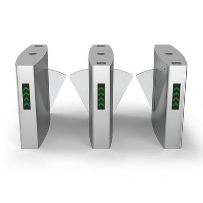 ประตูรั้วปีกผีเสื้อแบบไฟฟ้าพับเก็บได้ พร้อมมอเตอร์ DC 24V และปีกผีเสื้ออะคริลิคใส ได้รับการรับรอง CE