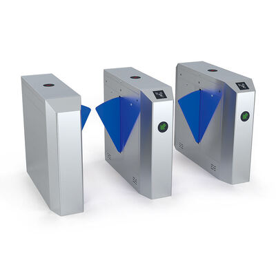 ประตูหมุนสแตนเลสสตีล 304 พร้อมความยาวแผ่นกั้น 27 ซม. และการควบคุมแบบสองทิศทางสำหรับการจัดการฝูงชน