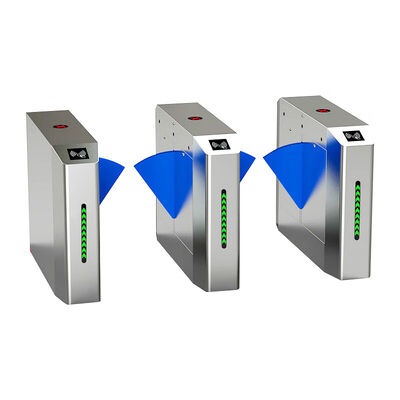 ประตูรั้วแบบ Flap Barrier RS485 SS304 IP44 สำหรับควบคุมการเข้าออกและการจัดการคนเดินเท้า