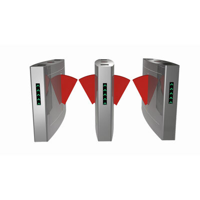 BLDC Motor Flap Gate Turnstile DC24V ลายนิ้วมืออะคริลิก Bi Directional