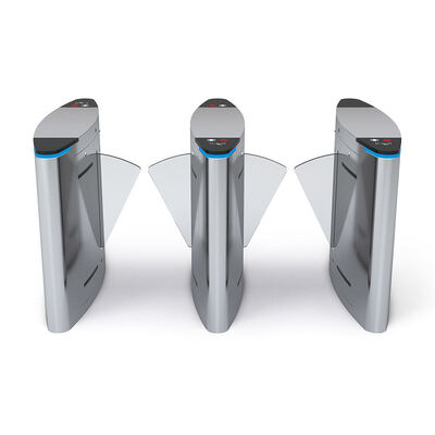 ประตูรั้วแบบ Flap Barrier สแตนเลสสตีล 304 พร้อมมอเตอร์ BLDC และกำลังไฟ 40W สำหรับไม้กั้นทางเข้า