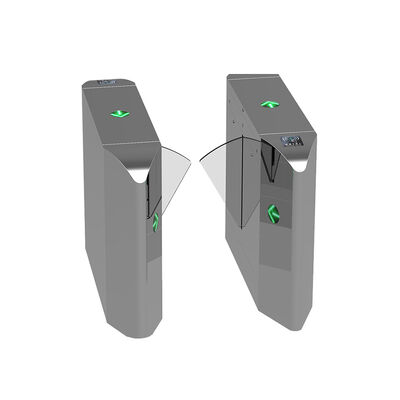 ประตูรั้วแบบ Flap Barrier สแตนเลสสตีล 304 พร้อมอัตราการไหล 25-30 คน/นาที และได้รับการรับรอง CE สำหรับการควบคุมการเข้าถึงที่ปลอดภัย