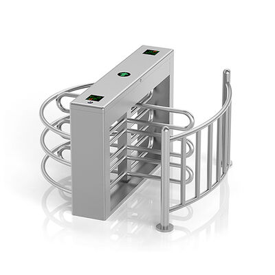 เครื่องอ่านลายนิ้วมือ สแตนเลสสตีล 304 ทางเข้าออกสองทิศทาง ไม้กั้นสูงครึ่งตัว