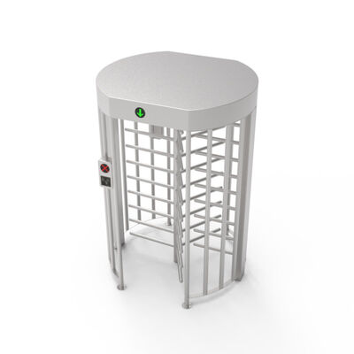 เครื่องอ่านบัตร Swipe ความสูงเต็ม Turnstile ความปลอดภัยสูง 38mm Round Tube