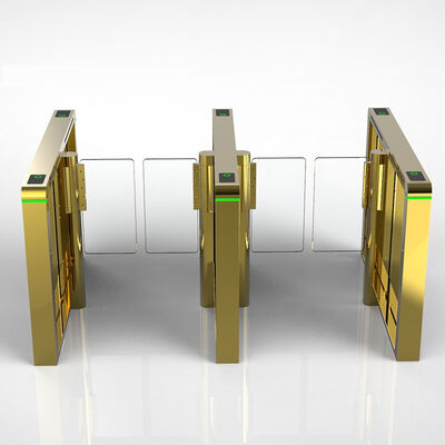 ประตูหมุนเร็วกระจกนิรภัย Rfid ผ่านความกว้าง 900 มม. อย่างรวดเร็ว