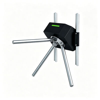 24V DC Power Slim Smart Tripod Turnstile ด้วยสแตนเลส 304 และความกว้างทางเดิน 550 มม สําหรับการขนส่งสาธารณะ