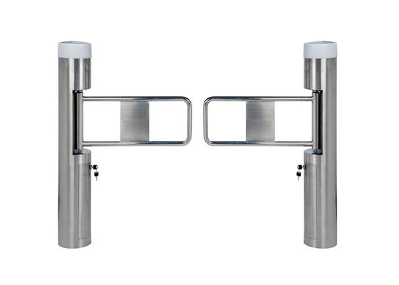ประตูสวิงสําหรับคนเดินด้วยสแตนเลสสูงและมีมอเตอร์ไร้แปรงสําหรับควบคุมการเข้าถึง