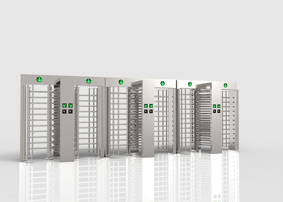 SS304 ประตูหมุนแบบเต็มความสูงพร้อมการจดจำไบโอเมตริกซ์และสองช่องทางสำหรับการควบคุมการเข้าถึงที่ปลอดภัย