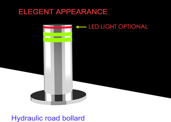 วิศวกรรมไฟฟ้า 304 สแตนเลสที่เพิ่มขึ้นโดยอัตโนมัติ Bollards ต่อต้านการก่อการร้าย