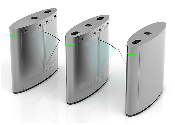 DC 24V 10mA การควบคุมการเข้าถึงใส Acrylic Flap Barrier Gate Turnstile