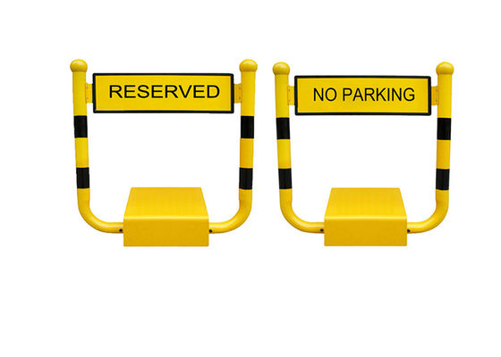 ที่กั้นที่จอดรถรูปตัว H เคลือบพลาสติก พร้อมความทนทานต่อน้ำหนัก 5 ตัน และแบตเตอรี่ DC 12V 7AH