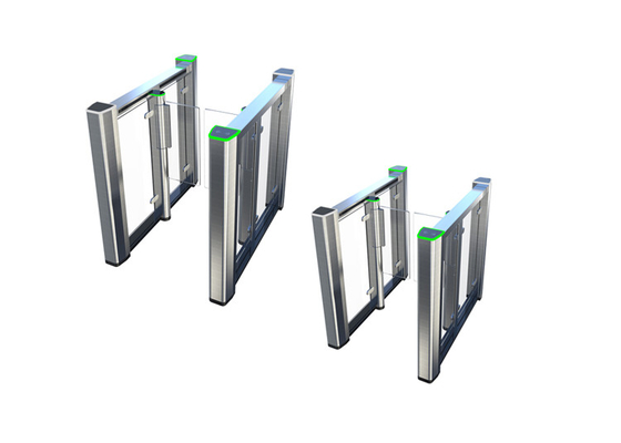 Face Recognition IP54 RS485 Biometric Swing Gate 10mm acrylic