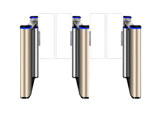 500mm Flap RS232 SS304 Access Control Swing Barrier Gate พร้อมมอเตอร์ไร้แปรงแรงแรงแรงแรงสูง