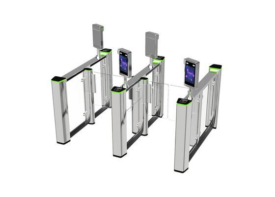 กระจกนิรภัย SS304 0.4S ประตูกั้นคนเดิน Fastlane