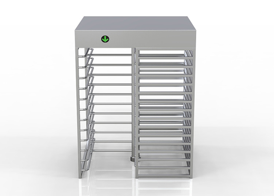 Face Recognition Temp Detector ประตูหมุนความสูงเต็ม SUS304 IP54