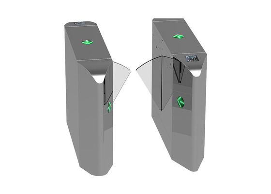 BLDC มอเตอร์อะคริลิคปีกหมุนอัตโนมัติ Flap Turnstile SUS304 Retractable
