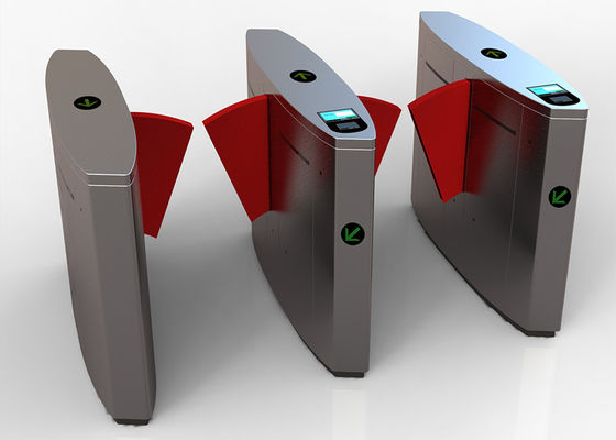 ป้องกัน IP54 BLDC มอเตอร์ถอนได้ Flap Barrier Gate DC24V สําหรับ Metro Entry
