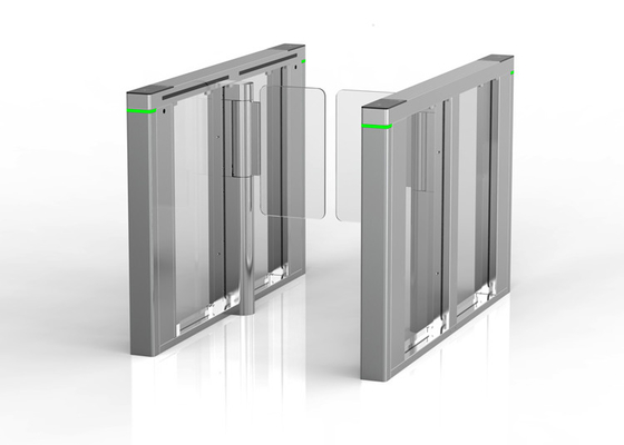40W DC BLDC มอเตอร์ประตูสวิงประตูหมุนความปลอดภัยสูงเอวสูง SS304 Acrylic