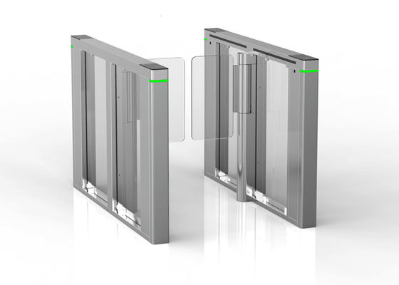 ประตูหมุนแบบสองทิศทางพร้อมมอเตอร์ DC แบบไร้แปรงถ่าน 100W พร้อมช่องทางกว้าง 500 มม. - 1000 มม. สำหรับการควบคุมการเข้าออก