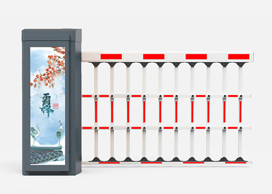 การโฆษณาเชิงพาณิชย์ประตูรั้วอัจฉริยะ Arm Barrier Gate 24VDC Brushless Motor
